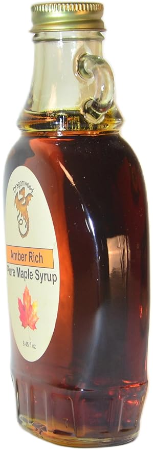 Pure Maple Syrup - Amber Color And Rich Taste Grade - For Pancakes and Waffles - By Dragonwood (8
