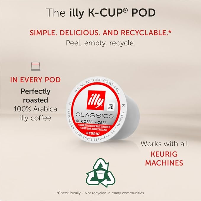 Illy Coffee, Intenso Dark Roast K-Cups, Made With 100% Arabica Beans, Intense & Robust Flavor