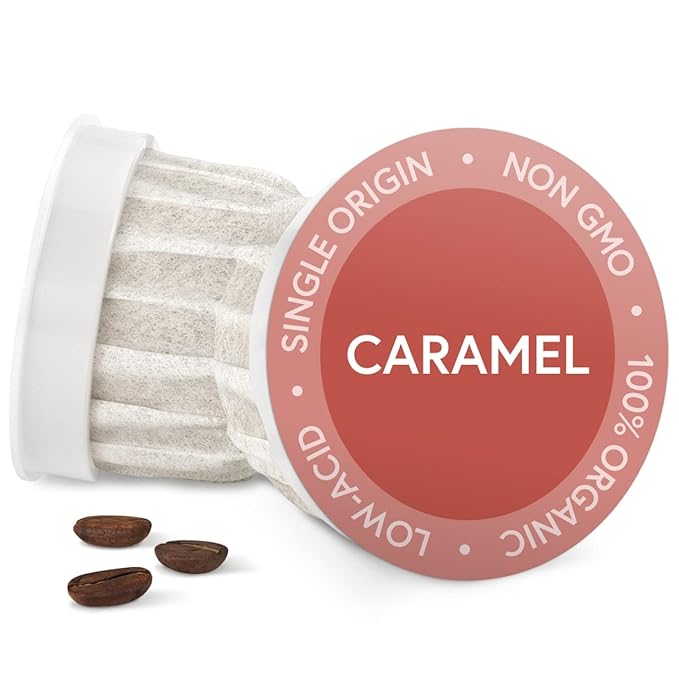 Fabula Organic Coffee Pods Caramel Medium Roast - Low Acid - Single Origin - Mold Free - Non-GMO