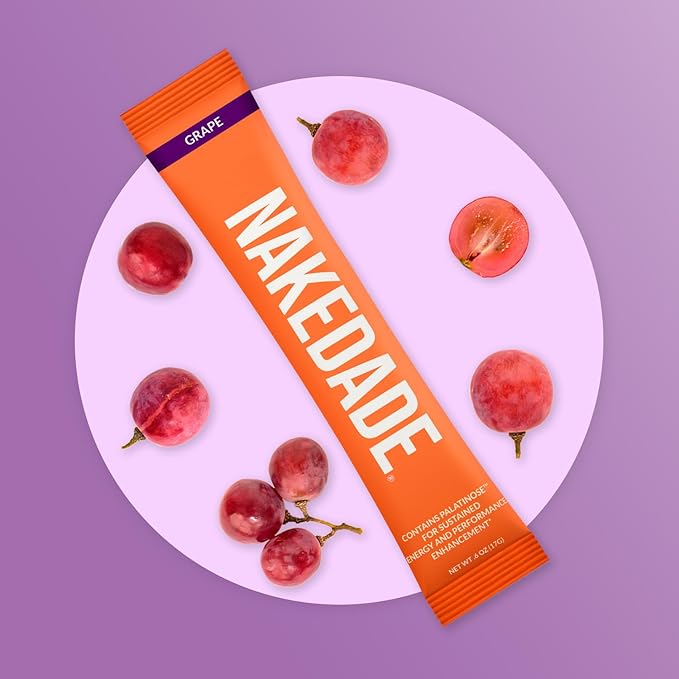 Nakedade Grape ??Performance Enhancing Sports Drink Powder - Electrolyte Powder ??No GMOs or