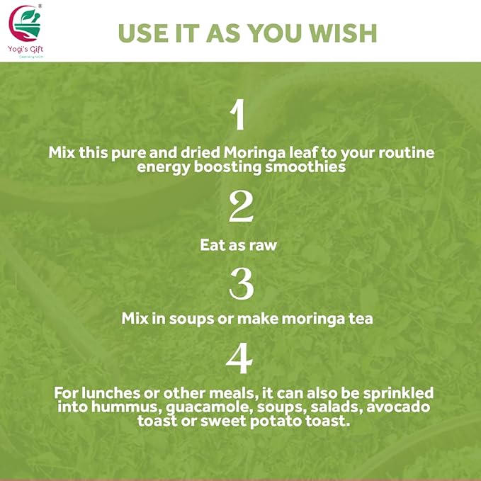 Moringa Leaves Loose 1 LB | Make tea, Springle on salad, Ground and use it | 100% natural Moringa