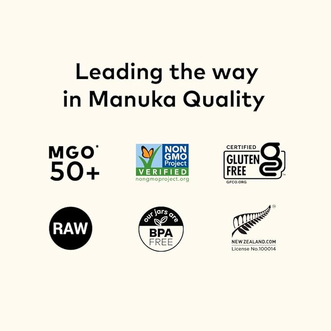 Comvita Manuka Honey MGO 50+ Multifloral - Raw Manuka Honey New Zealand, Pure & Unpasteurized for