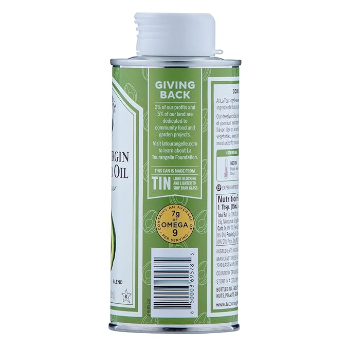La Tourangelle, Extra Virgin Avocado Oil, Full Flavor from Premium Avocados, Medium Heat, 8.45 Fl Oz
