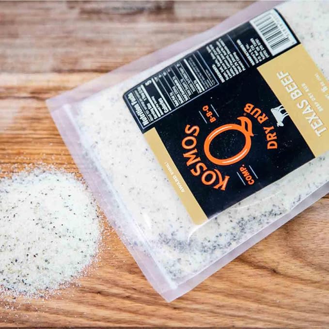 Kosmos Q Texas Beef BBQ Dry Rub, Steak Seasoning with Garlic, Onion, Lemon & Savory Spices for
