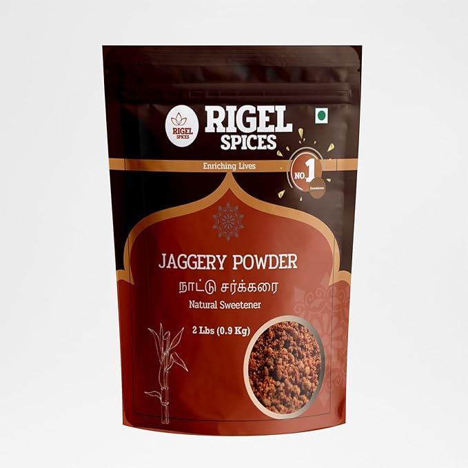 Rigel Spices Cane Jaggery powder 2 Lbs | Naatu Sakarai | Natural Sweetener | No Preservatives | No