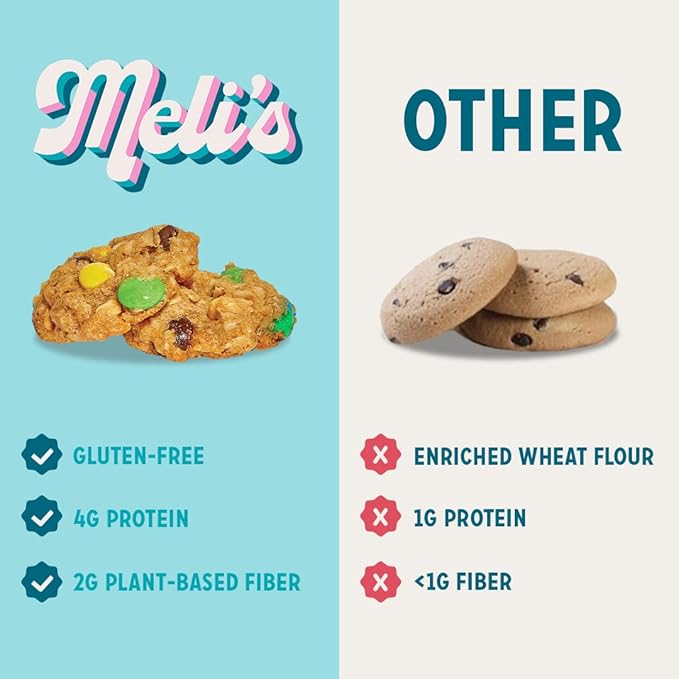 Meli?셲 Original Monster Gluten Free Cookie Mix, High Protein Baking Mix with Natural Chocolate