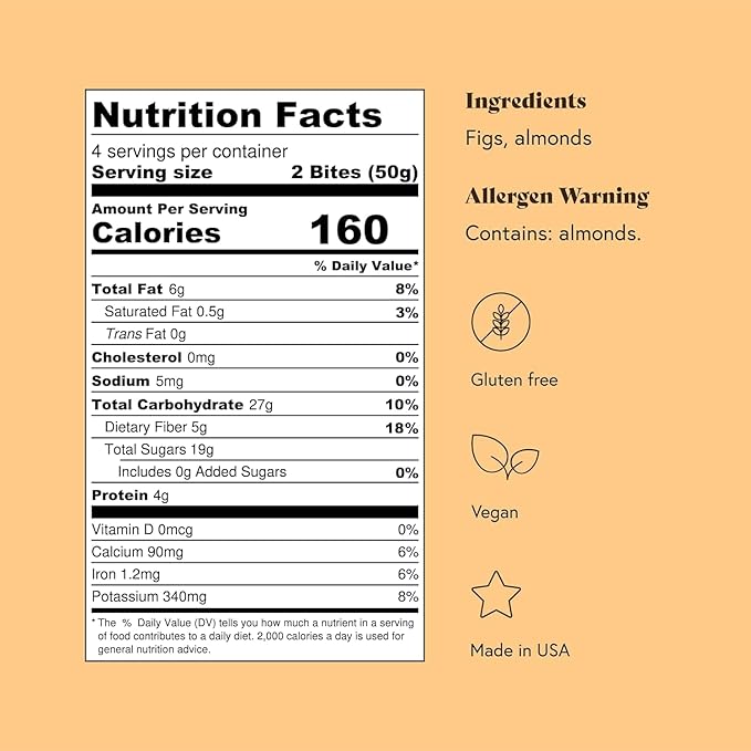 Fichi Fig and Nut Bites, a Wholesome and Delicious Gluten-Free Italian Fruit and Nut Snack, 3.5oz