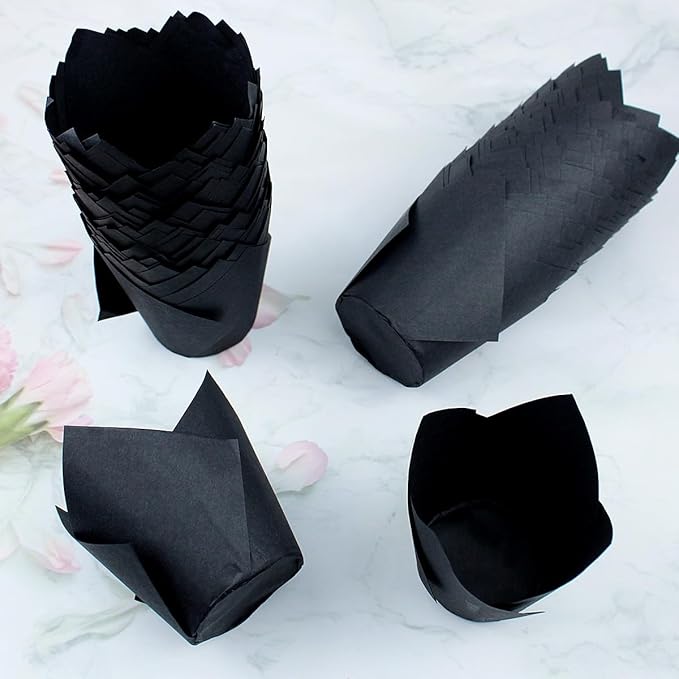 200 Pieces Tulip Cupcake Muffin Liners Greaseproof Paper Baking Cups Cupcake Wrappers for Birthday