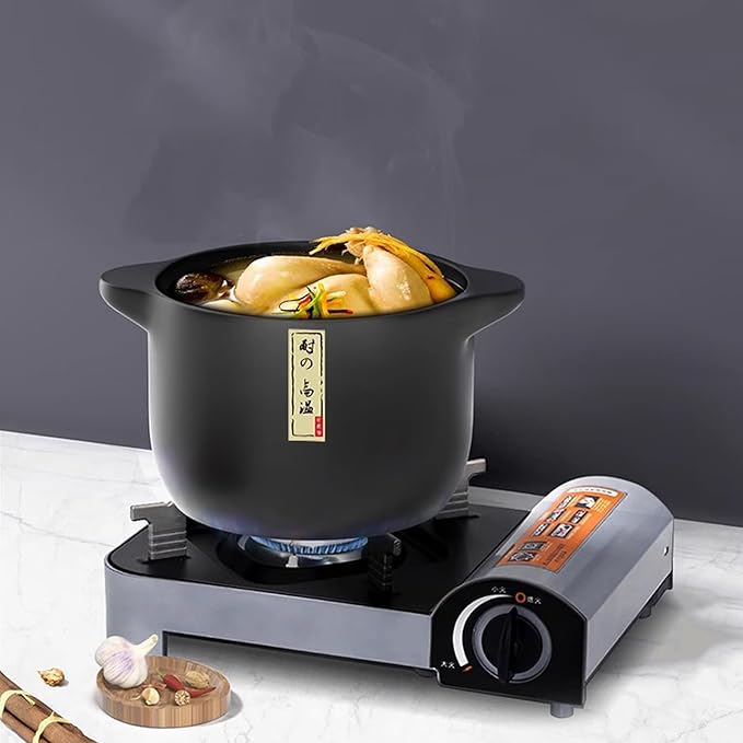 4.6 Quart Ceramic Casserole,with Lid Ceramic Pot,Heat-Resistant Round Stew Pot Soup Pot for cook