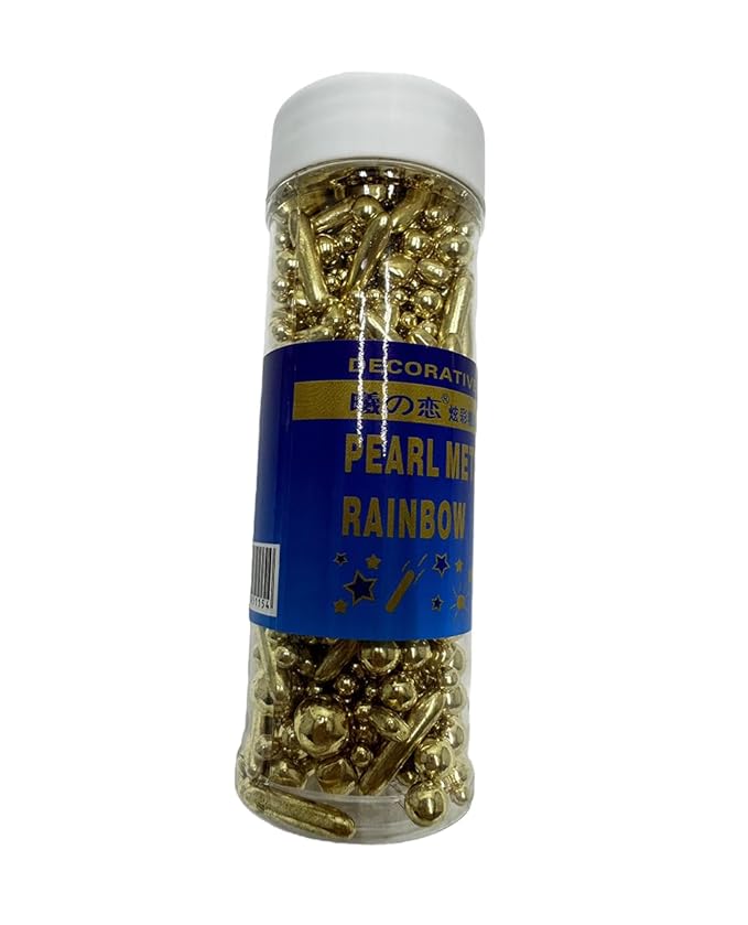 Gold Dragees Sprinkles Sprinkles for Cake Decorating, Gold Pearl Sugar Cupcake, Cookies, Ice Cream