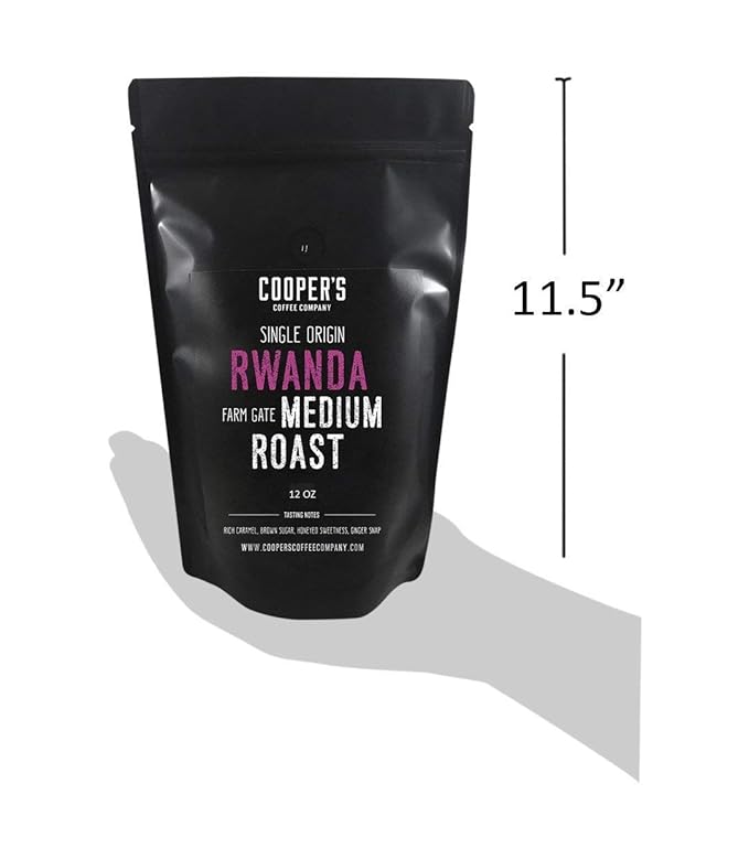 Rwanda Full Bodied Medium Roast Coffee Beans, Single Origin Whole Coffee Beans, Gourmet Coffee