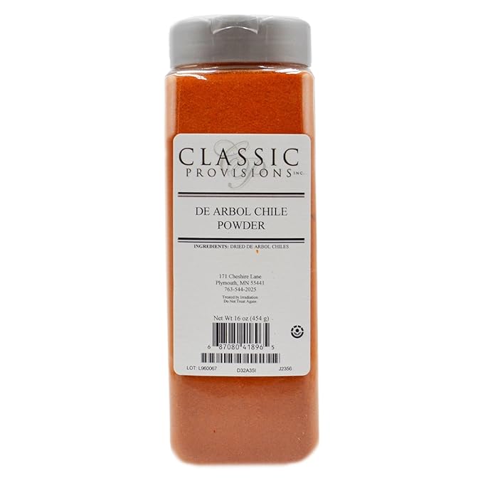 Classic Provisions Spices De Arbol Chili Powder, 16 Ounce