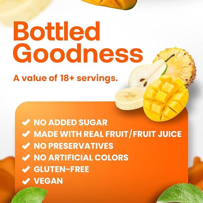 Dr. Smoothie 100% Crushed Mango ??No Added Sugar, Made with Real Fruits/Fruit Juice ??Vegan, No