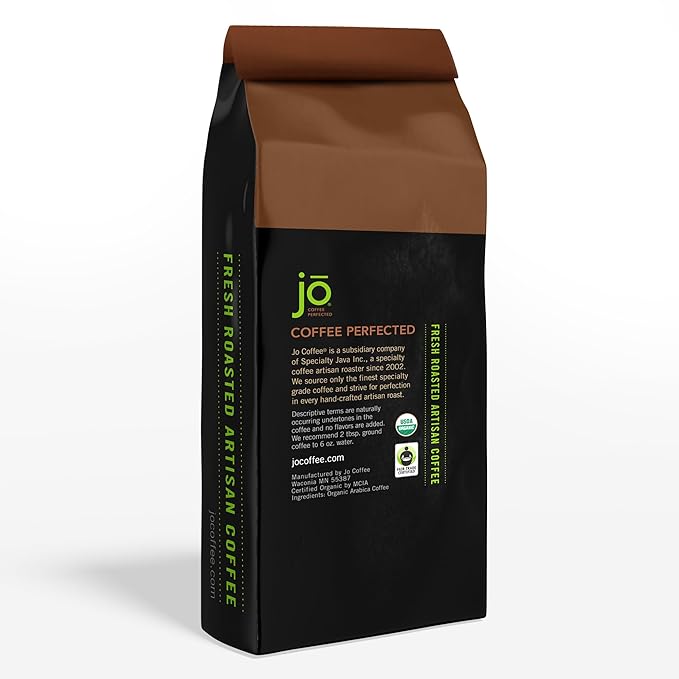 NO FUN JO DECAF: 10 oz, Organic Decaf Coffee, Swiss Water Process, Fair Trade Certified, Medium