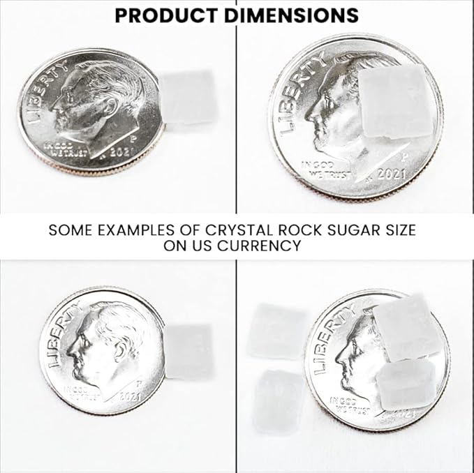 NY SPICE SHOP Rock Crystal Sugar ??1.7 Pound (27.2 Ounce) Jar Candy Crystals ??Sugar Rocks Whole