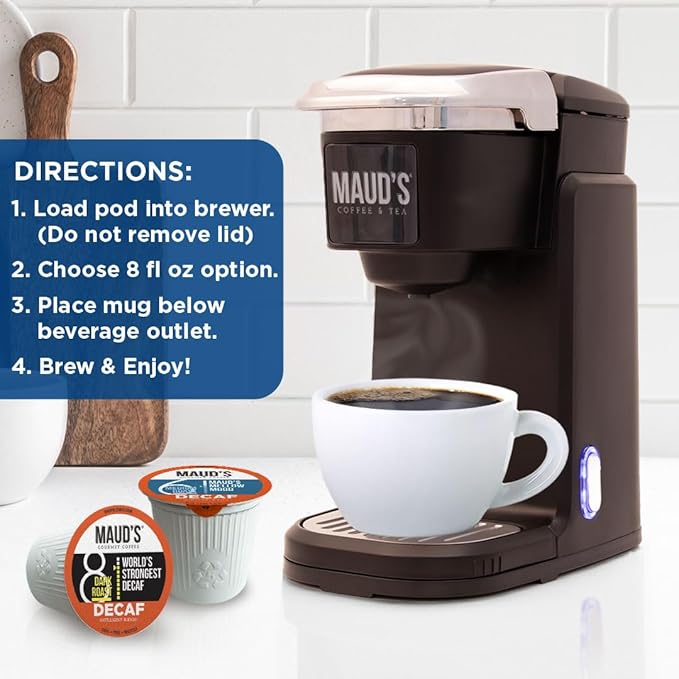 Maud's Decaf Coffee Pods Variety Pack, 54 ct, 6 Assorted Roasts & Flavors, Decaf Dark & Medium
