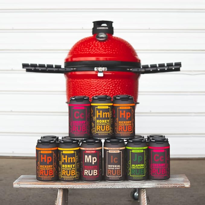 Spiceology -Derek Wolf Beer-Infused BBQ Rub Set -Cherry Chipotle Ale, Honey Mustard IPA, Hickory