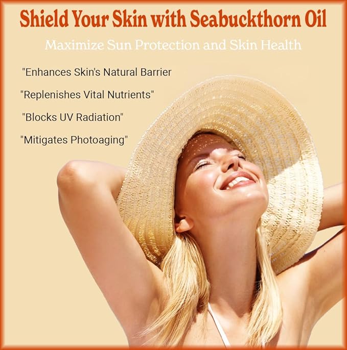 Natural Born Oils 4oz Sea Buckthorn Oil, 100% Pure and Natural, Organic, Cold-pressed, Unrefined