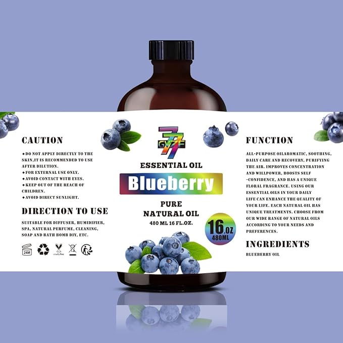 Blueberry Essential Oil (16 oz / 480 ml) ??Blueberry Oils for diffusers, humidifiers, Home Baths