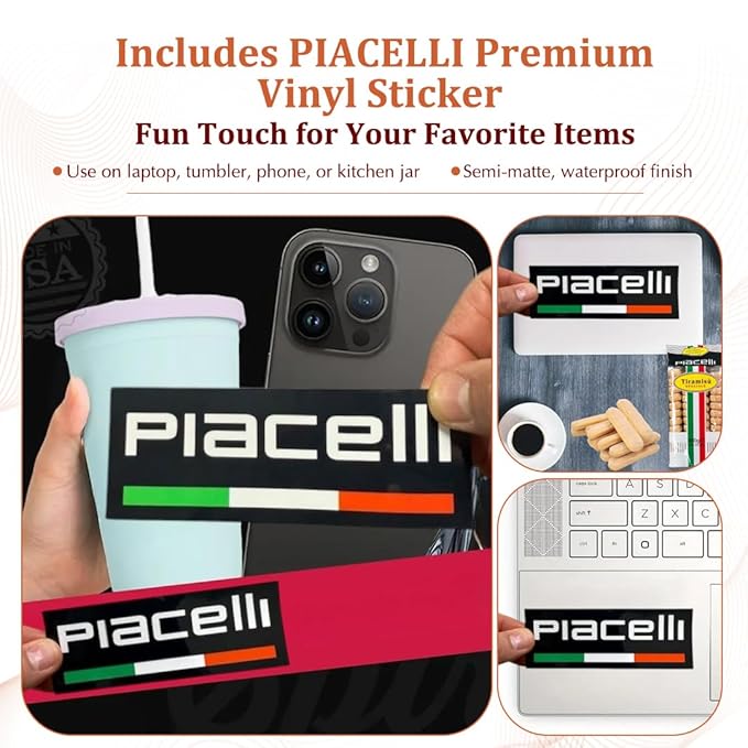 PIACELLI Lady Fingers Cookies with Light, Airy Texture - Tiramisu Cookies Ideal for Classic