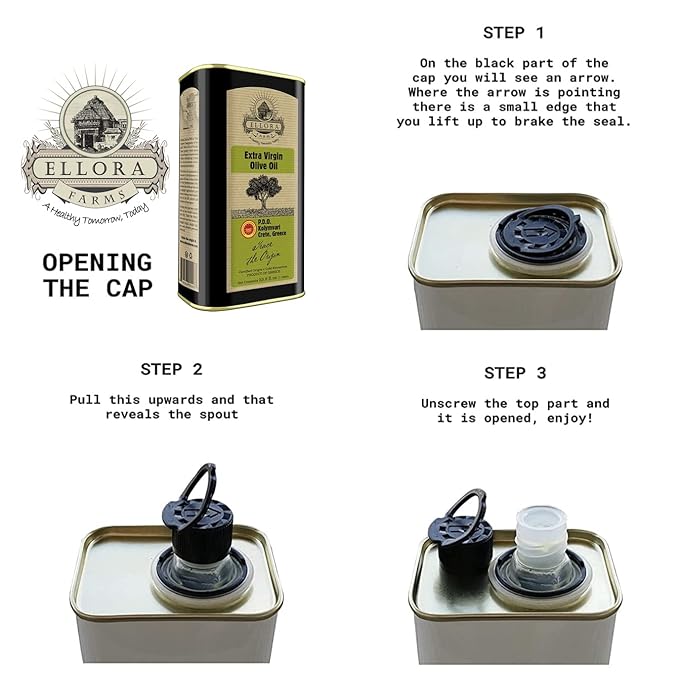 Ellora Farms Olive Oil Extra Virgin, Traceable & Certified PDO Polyphenol Rich Extra Virgin Olive