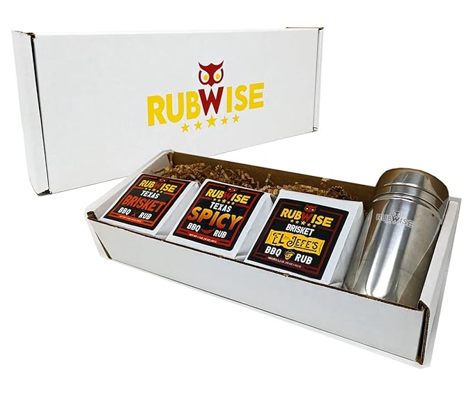 RubWise BBQ Brisket Rub Seasoning Gift Set (3 x 1 lb bags) - Barbecue Spices and Seasonings Variety