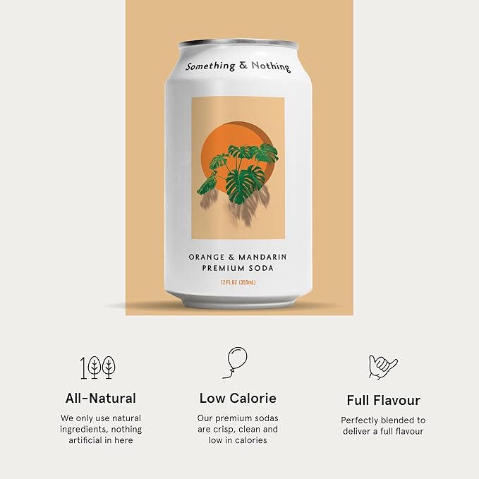 Something & Nothing Mango & Thai Basil Flavored Sparkling Water | Lightly Carbonated & Full of