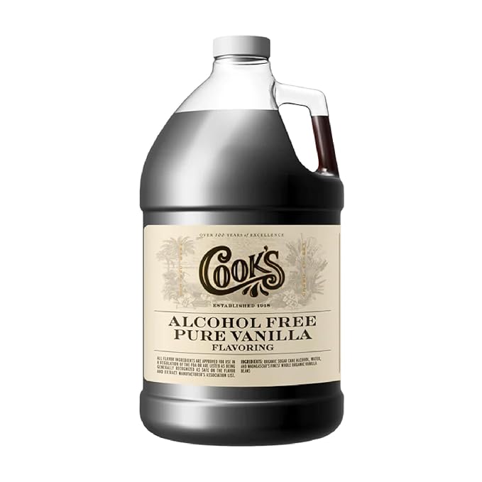 Cook's, Cookbook Alcohol Free Pure Vanilla Flavor Extract, Full Vanilla Fragrance With No Alcohol