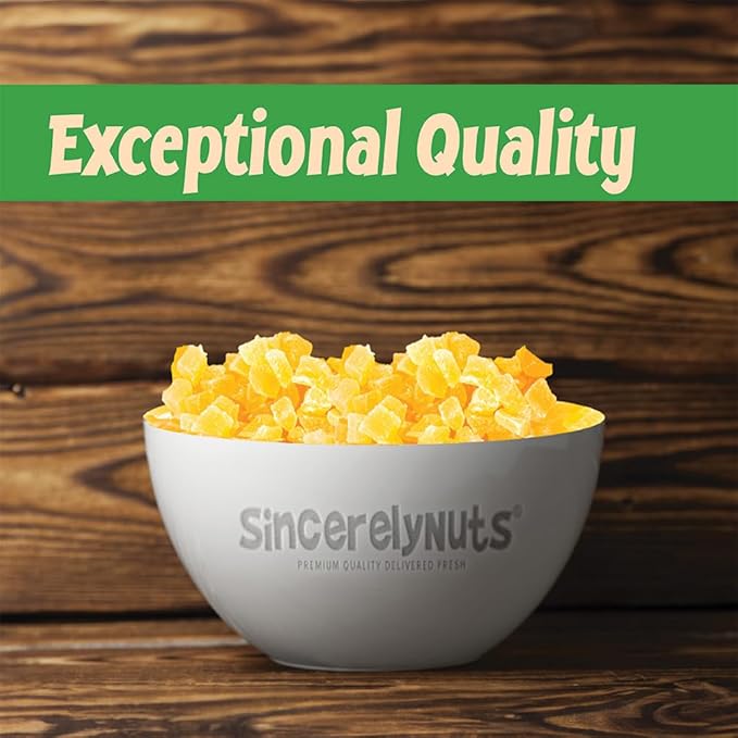 Sincerely Nuts Diced Pineapple (2 LB)-The Perfect Healthy Snack - Vegan, Gluten-Free and Kosher