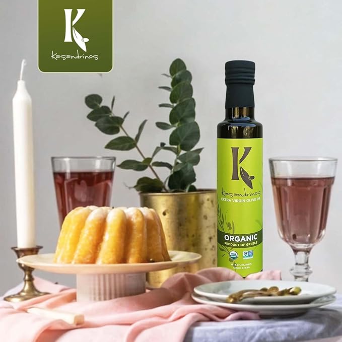 Kasandrinos Organic Olive Oil Extra Virgin, Polyphenol Rich Greek Olive Oil, 100% Organic First