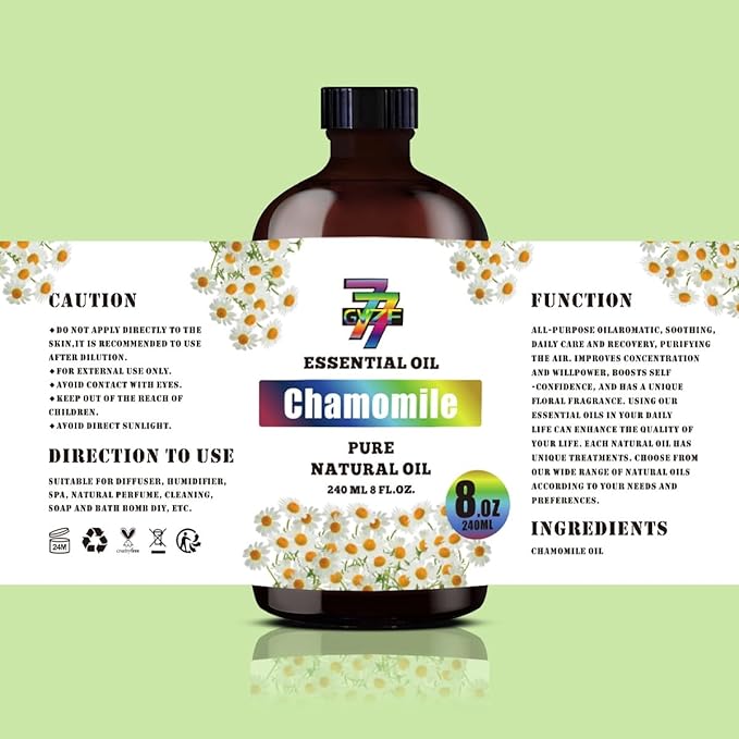 Chamomile Essential Oil (8 oz / 240 ml) ??Chamomile Oils for diffusers, humidifiers, Home Baths
