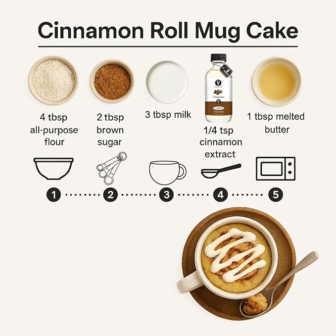 Dolce Flav Natural Cinnamon Extract Oil 2 oz ??Kosher, Sugar-Free, Concentrated Spice Flavor for