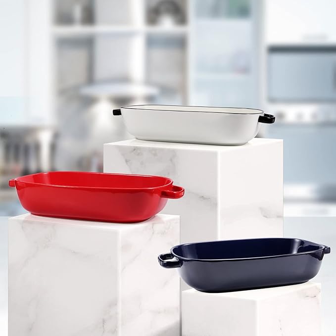6 Quart Large Rectangular Baking Dish, 16x11 Inches Ceramic Baking Pan Casserole Dish for