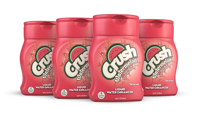 CRUSH Crush, Watermelon, Liquid Water Enhancer - New, Better Taste (4 Bottles, Makes 96 Flavored