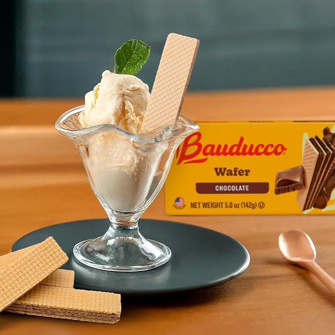 Bauducco Vanilla Wafers - Crispy Wafer Cookies With 3 Delicious, Indulgent, Decadent Layers of