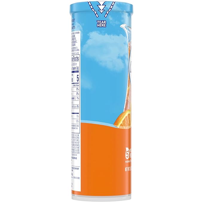 Crystal Light Classic Orange with Vitamin C & Calcium Drink Mix (20 Pitcher Packets, 4 Canisters of