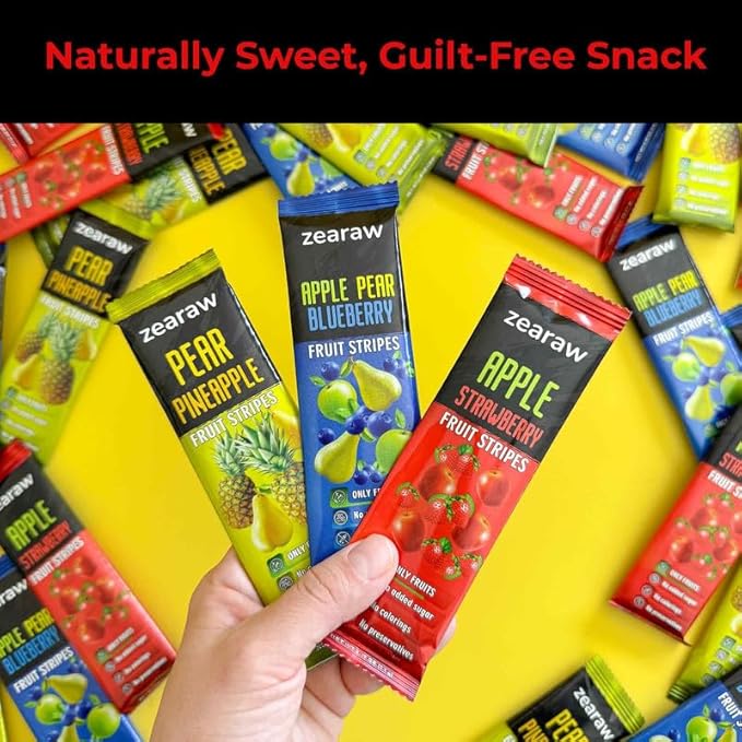 ZEARAW Healthy Fruit Snacks for Adults and Kids ??30 Organic Fruit Leather with Dried Pineapple