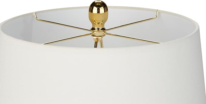 Nourison Home 23" Olive Green Ceramic Pot Table Lamp for Bedroom, Living Room, Dining Office, with