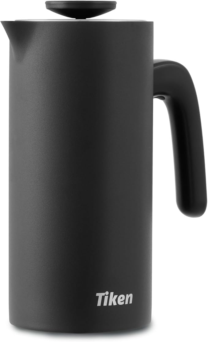 Tiken French Press Coffee Maker Stainless Steel Double-wall Vacuum Insulated Coffee Press
