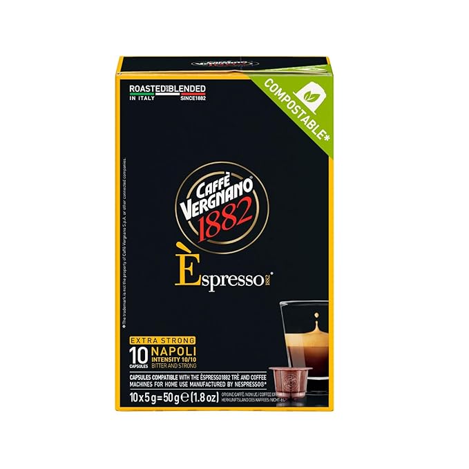 Caffe' Vergnano Medium Roast Espresso Original Line Machine Compatible Capsules - Single-Serve