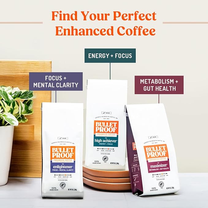 Bulletproof The High Achiever Coarse Ground Cold Brew Coffee, 10 Ounces, Medium-Dark Roast Enhanced