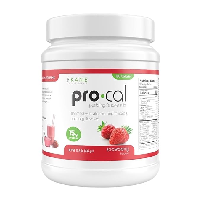Pro-Cal Strawberry Meal Replacement Powder, 16.4 oz ??High Protein, Low Calorie Shake & Pudding Mix