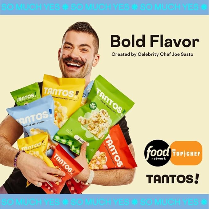 Tantos! Puffed Pasta Chips ??Healthy Pasta Snack by Top Chef Joe Sasto ??Plant-Based, Low Calorie