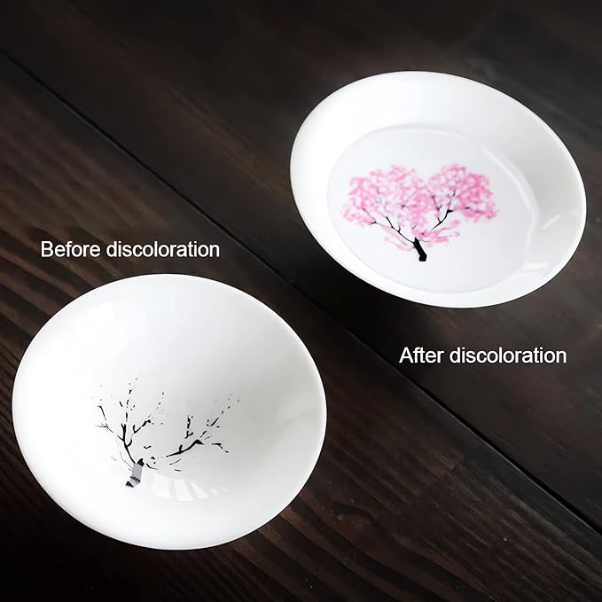 Magic Sakura Cherry Blossom Sake Cup - 2023 New Ceramic Sake Cold/Hot Temperature Color Changing