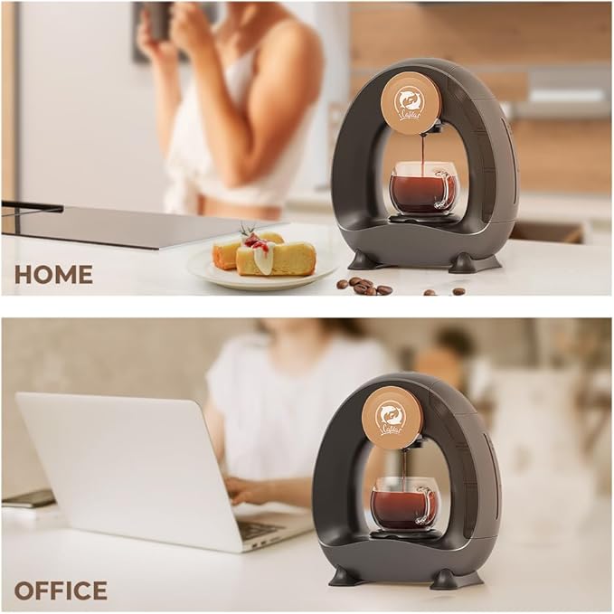 Single Serve Coffee Maker,Fast Brew in 2 minutes,Stylish&Compact Design,MINI Q 2 IN 1 Coffee