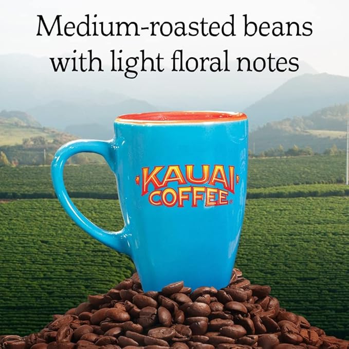 Kauai Coffee Pods Compatible with K-Cup Pods for Keurig Brewers – 20% Hawaiian Arabica – Medium