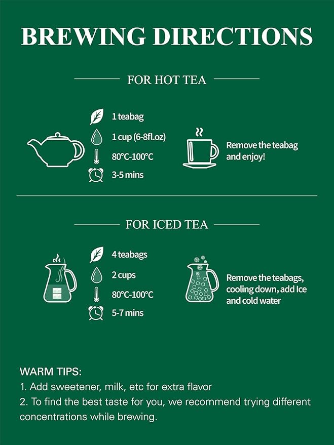 GLDNT Organic Decaf Green Tea Bags, Organic Green Tea Decaffeinated, Smooth Flavor, Super