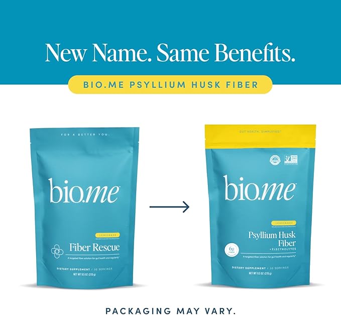 Fiber Rescue (6g Per Serving) - Psyllium Husk Powder for Digestive Health & Bloating Relief, Sugar