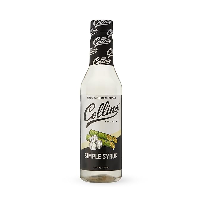 Collins Simple Syrup, Classic Simple Syrup, Soda Water Flavors for cocktails, Old Fashioned Syrup