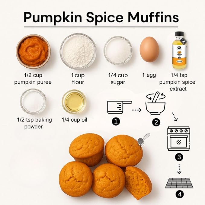 Dolce Flav Natural Pumpkin Spice Extract ??2 Ounce Oil-Soluble Kosher, Sugar-Free, Concentrated